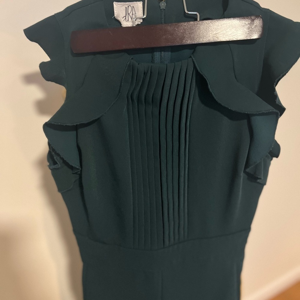 DRA Los Angeles emerald green pleated romper/jumpsuit XS